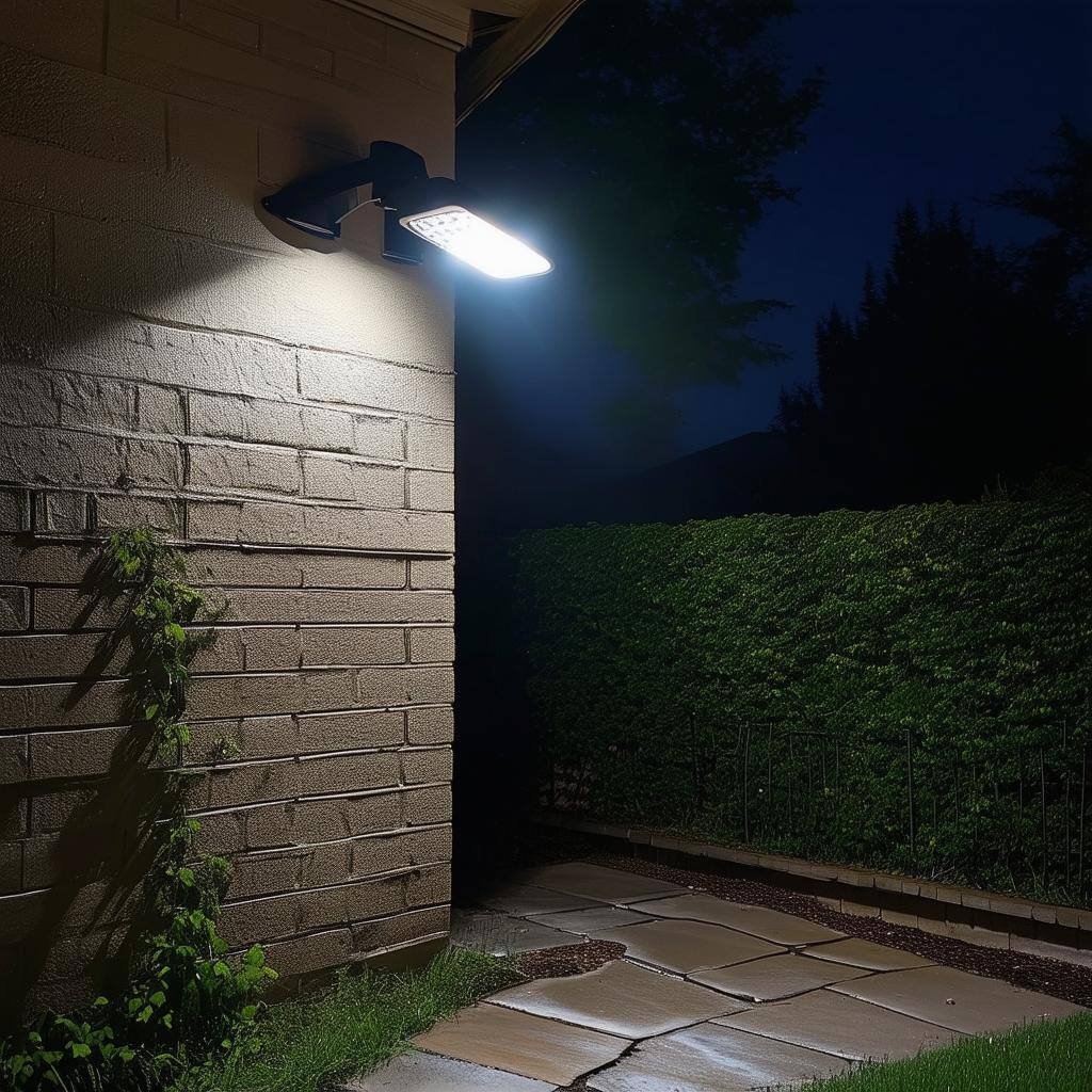 floodlight over a side yard